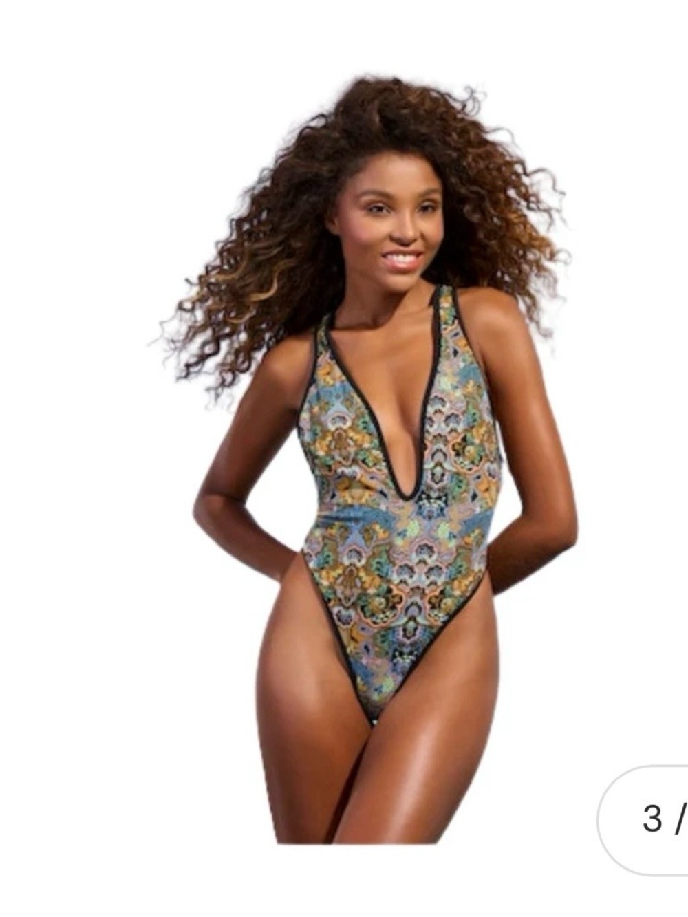 Maaji reversible plunge one piece swimsuit